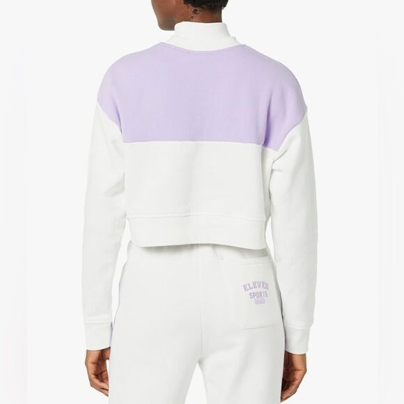 NWT EleVen Venus Williams Purple White 2 Pc Crop Top Joggers Set - Size S - Picture 3 of 13